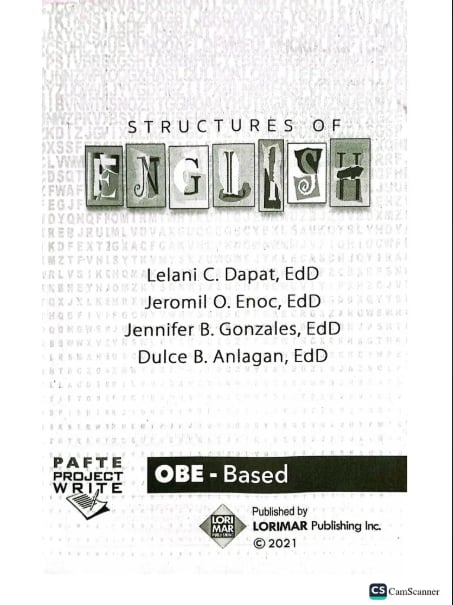 STRUCTURES OF ENGLISH